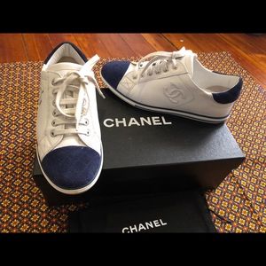 Chanel Leather Tennis Shoes